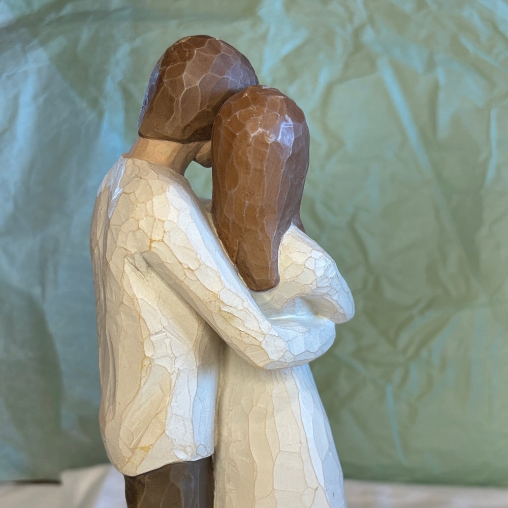 Willow Tree Embrace Sculpture - Together 2000 Cream, Brown - Picture 14 of 17